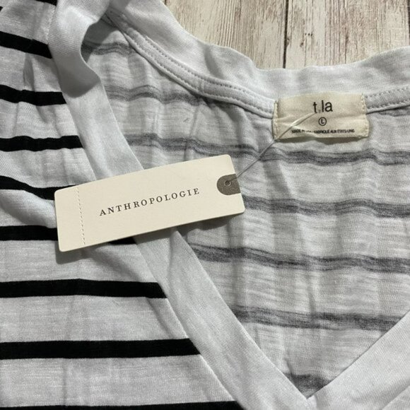 Anthropologie Large Women's Stripped Shirt - Picture 3 of 4